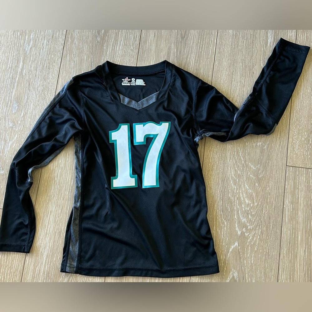 Alleson Athletic Womens Long Sleeve Volleyball Jersey Number 17 Black M Hibbing